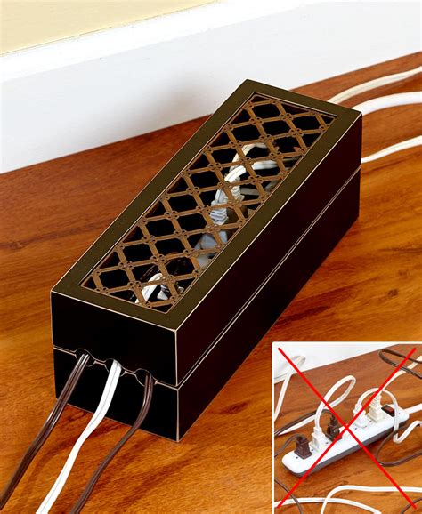 electrical box for power strip|decorative power strip box.